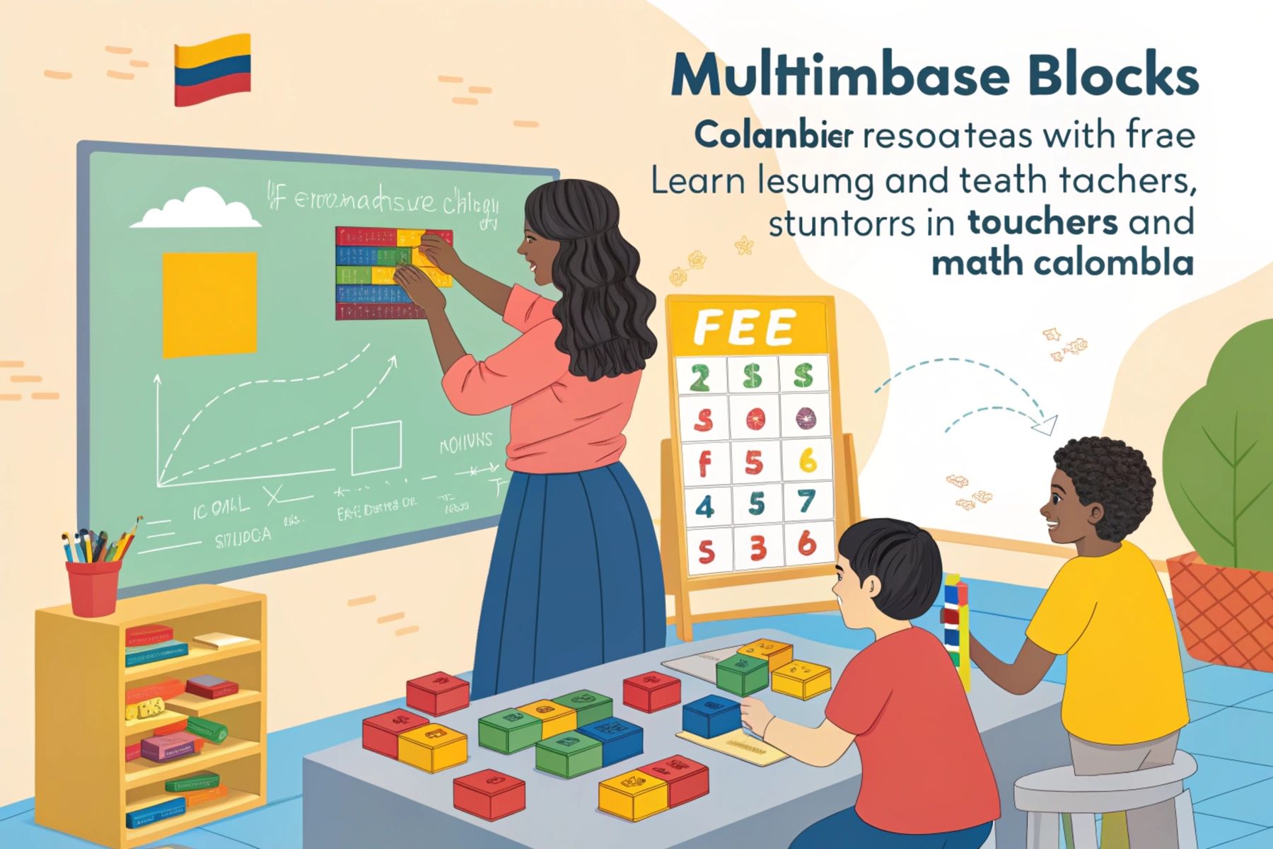 Descubre cómo los bloques multibase mejoran la enseñanza: recursos gratuitos para docentes en Colombia
